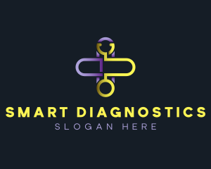 Healthcare Clinic Stethoscope logo design