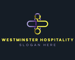 Healthcare Clinic Stethoscope logo design