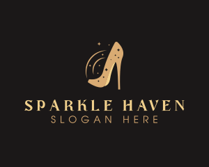 Sparkle Stiletto Shoe logo design