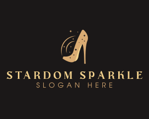 Sparkle Stiletto Shoe logo design