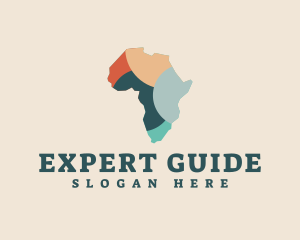 Colorful Africa Map logo design