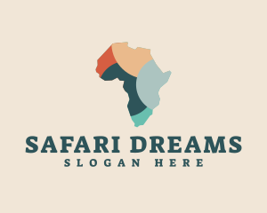 Colorful Africa Map logo design