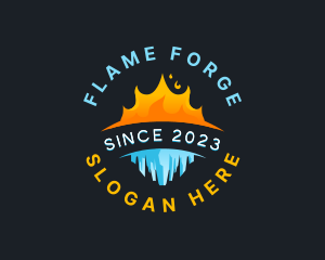 Fire HVAC Ice logo design