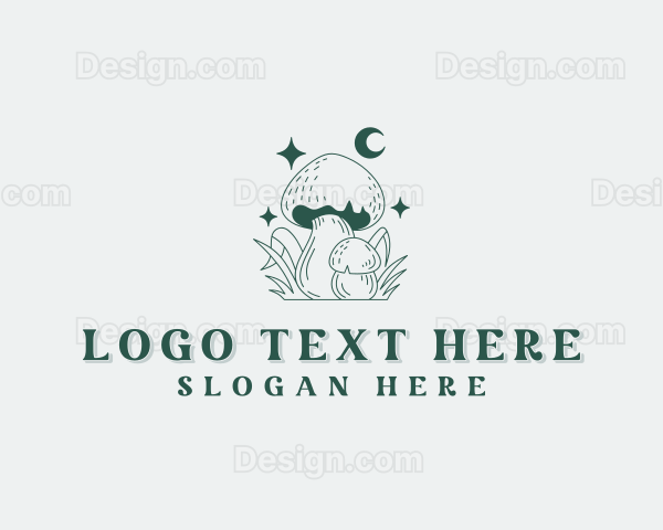 Mushroom Fungus Herbal Logo