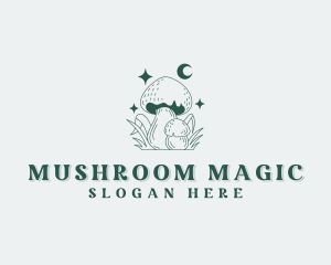 Mushroom Fungus Herbal logo design