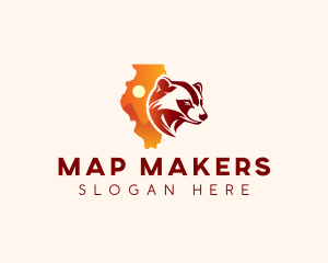 Illinois Badger Mammal logo design