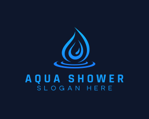 Droplet Water Aqua logo design