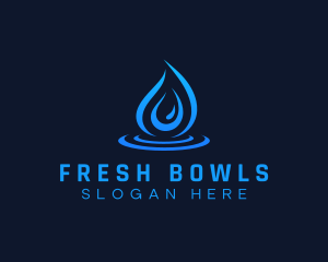 Droplet Water Aqua logo design