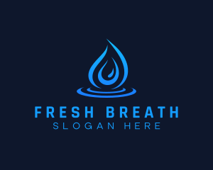 Droplet Water Aqua logo design