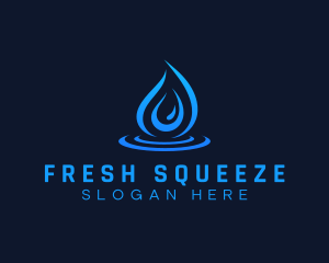 Droplet Water Aqua logo design