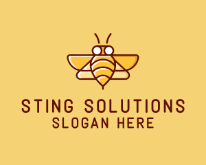 Bumblebee Bee WIngs logo design