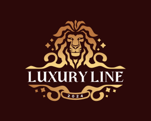 Luxury Lion Crest logo design