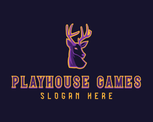 Deer Animal Gaming logo design