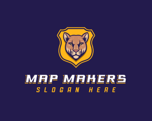 Gaming Cougar Shield logo design