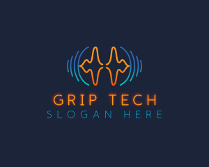 Tech Sound Wave logo design