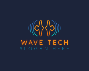 Tech Sound Wave logo design