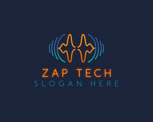 Tech Sound Wave logo design