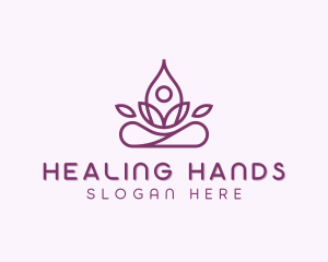 Wellness Healing Yoga logo design