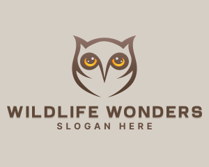 Wildlife Owl Eyes logo design