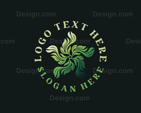 Organic Herbal Leaves Logo