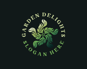 Organic Herbal Leaves  logo design