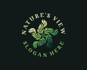 Organic Herbal Leaves  logo design