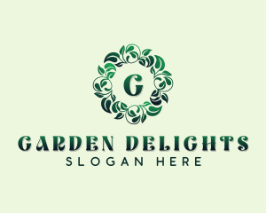 Herbal Garden Leaves logo design