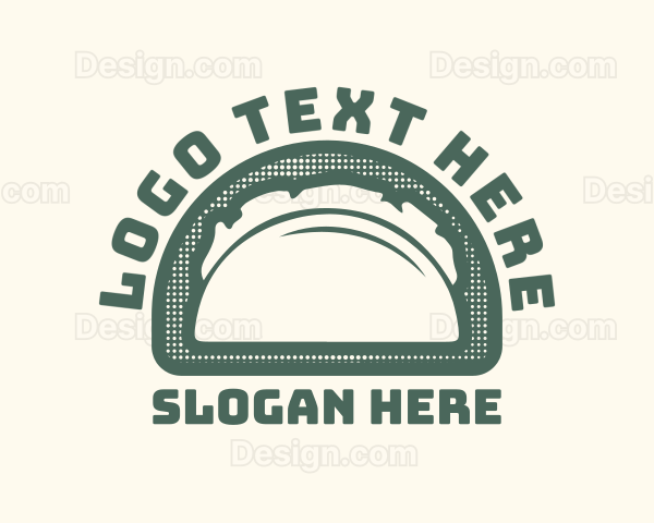 Rustic Taco Restaurant Badge Logo