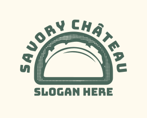 Rustic Taco Restaurant Badge logo design