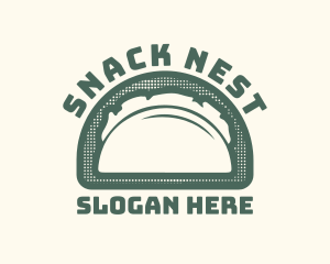 Rustic Taco Restaurant Badge logo design