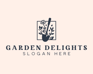 Gardening Shovel Planting logo design