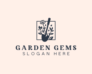Gardening Shovel Planting logo