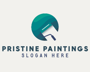 Paint Roller Painting logo design