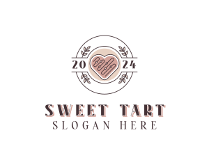 Heart Cookie Dessert logo design