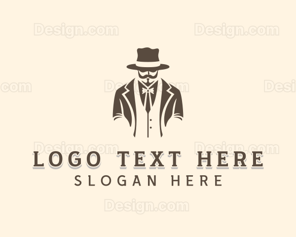 Hipster Gentleman Menswear Logo