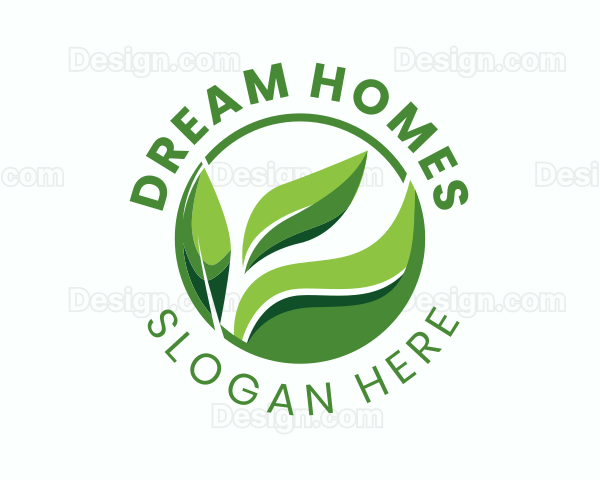 Green Organic Leaf Logo