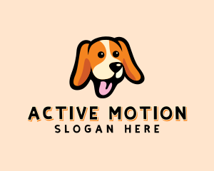 Happy Beagle Puppy Dog logo design