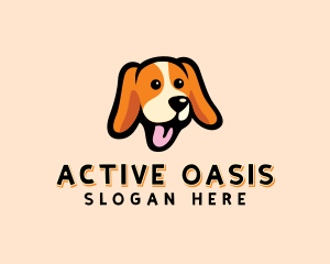 Happy Beagle Puppy Dog logo design