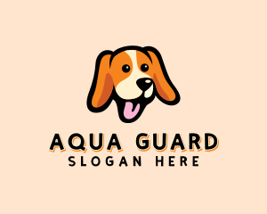 Happy Beagle Puppy Dog logo design