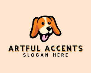 Happy Beagle Puppy Dog logo design