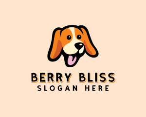 Happy Beagle Puppy Dog logo design