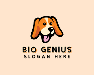 Happy Beagle Puppy Dog logo design