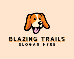 Happy Beagle Puppy Dog logo design