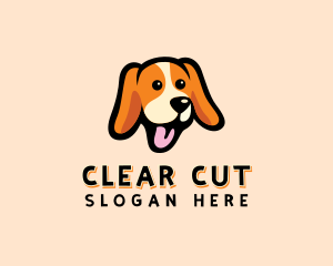 Happy Beagle Puppy Dog logo design