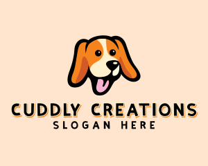 Happy Beagle Puppy Dog logo