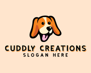 Happy Beagle Puppy Dog logo design