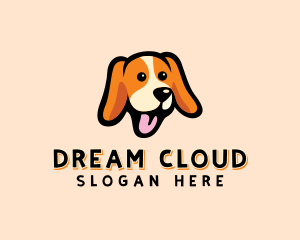 Happy Beagle Puppy Dog logo design