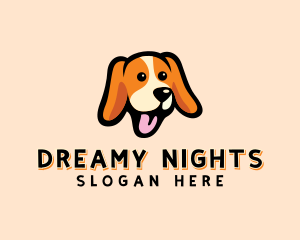 Happy Beagle Puppy Dog logo design