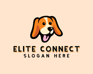 Happy Beagle Puppy Dog logo design