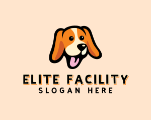 Happy Beagle Puppy Dog logo design